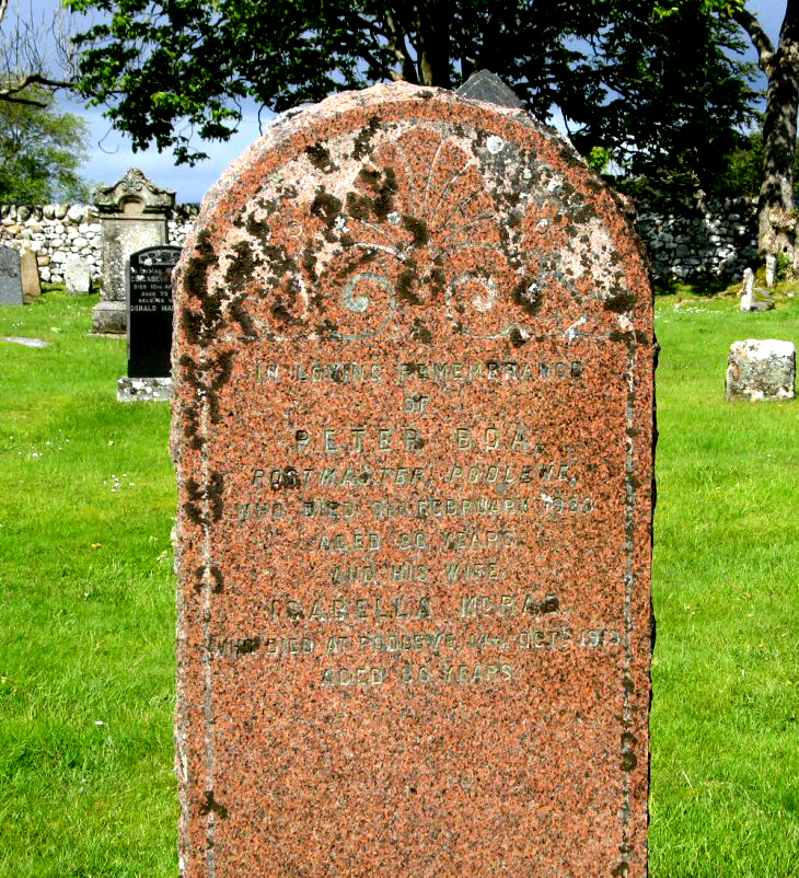 Photo of headstones/Isabella McRae (d1919 Poolewe) hdstn Poolewe cem